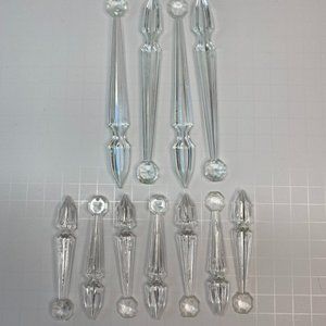 Vintage 11 Acrylic Chandelier Icicles Prisms Christmas Ornaments